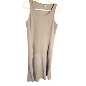 Athleta Pacifica Sleeveless Ribbed Midi Dress Women Sz Medium Lilac Purple Activ